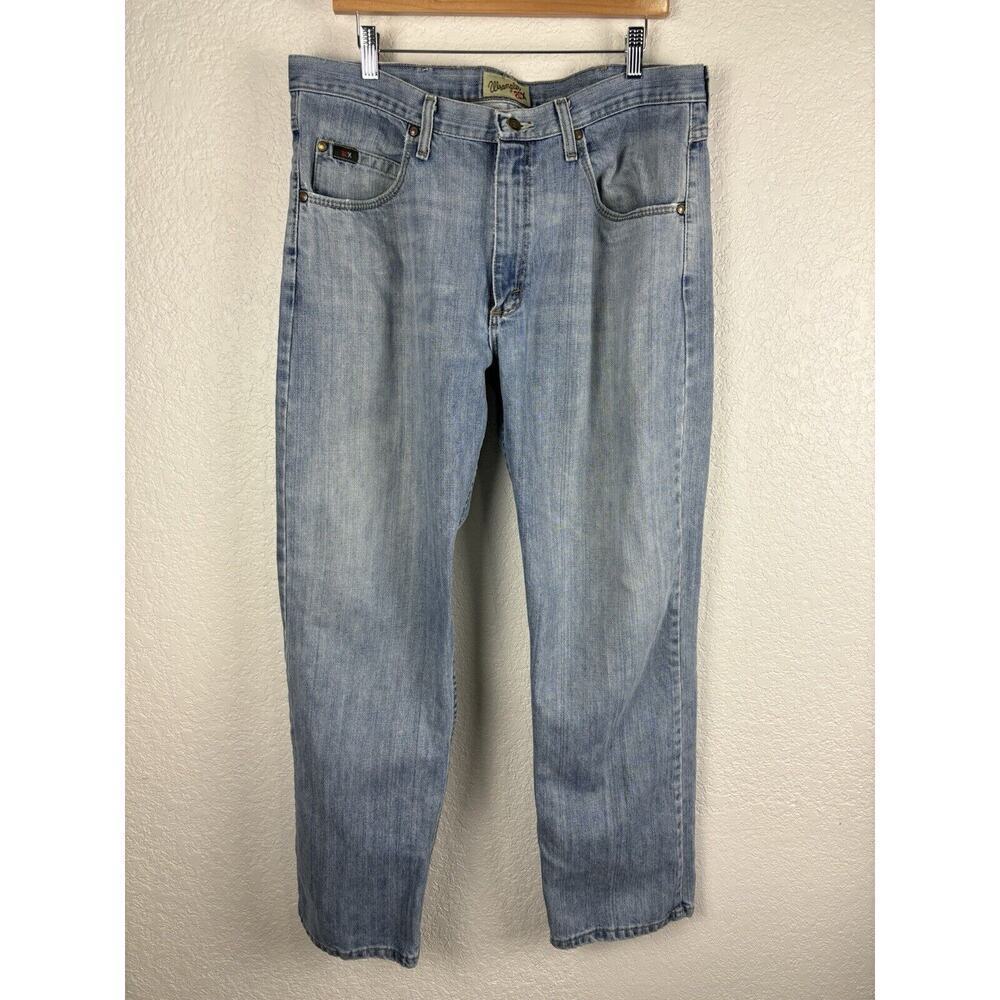 Wrangler 20X Men’s Jeans Size 36 Rodeo Cowboy Western Work Pants Light Wash